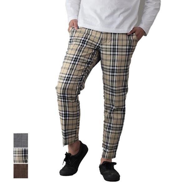 パンツ テーパード メンズ スラックス スリム 春夏 イージー アンクル チェック柄 ボトムス Sb S メンズファッション Styleblockmen 通販 Yahoo ショッピング