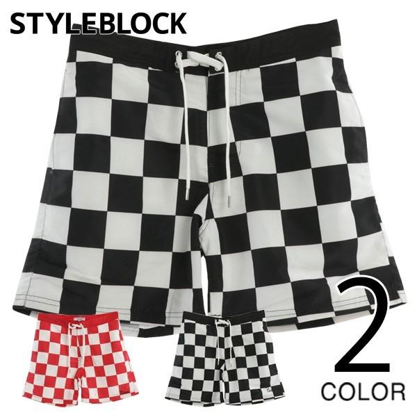 パンツ ショーツ ショートパンツ 水陸両用 フラッグチェック 水着 スイムウェア ショート丈 ボトム メンズ Sb S パーティードレス Style Block 通販 Yahoo ショッピング