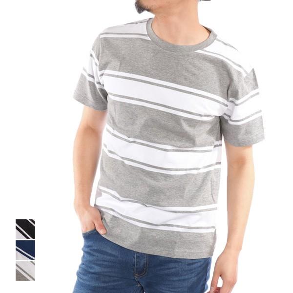 Tシャツ カットソー 半袖 クルーネック 丸首 ボーダー柄 ボーダーカットソー ランダムボーダー トップス メンズ Sb S メンズファッション Styleblockmen 通販 Yahoo ショッピング