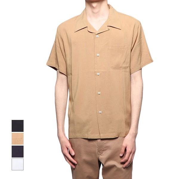 シャツ 開襟シャツ オープンカラー 半袖 無地 レーヨン100 シンプル ベーシック トップス メンズ Sb S メンズファッション Styleblockmen 通販 Yahoo ショッピング