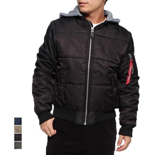 ブルゾン ジャンパー 中綿ブルゾン キルティング Ma 1 Ma1 ミリタリージャケット フライトジャケット フード付き アウター メンズ Sb S メンズファッション Styleblockmen 通販 Yahoo ショッピング