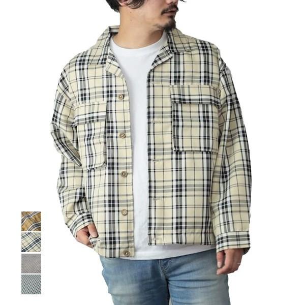 ジャケット ブルゾン シャツジャケット メンズ 春 コーデ ワークジャケット カバーオール 長袖 チェック柄 アウター Sb S パーティードレス Style Block 通販 Yahoo ショッピング