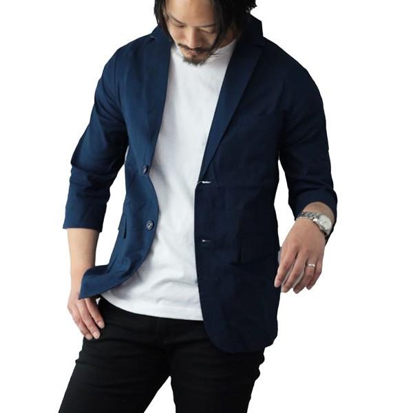 ジャケット メンズ テーラード スーツ 春 無地 紺 セットアップ 7分袖 ビジネス ストレッチ アウター Sb S メンズファッション Styleblockmen 通販 Yahoo ショッピング