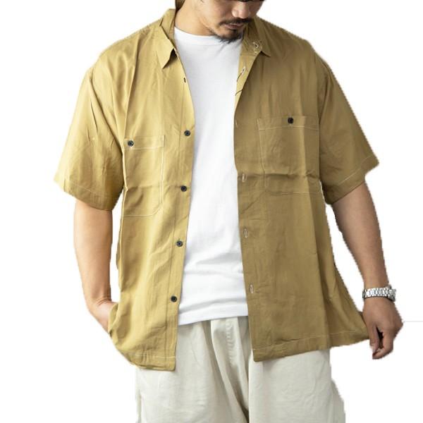 シャツ ワークシャツ メンズ おしゃれ 半袖 夏 カジュアル ステッチ 大きめ ビッグシルエット オーバーサイズ ミリタリーシャツ 無地 ユニセックス トップス Sb S メンズファッション Styleblockmen 通販 Yahoo ショッピング