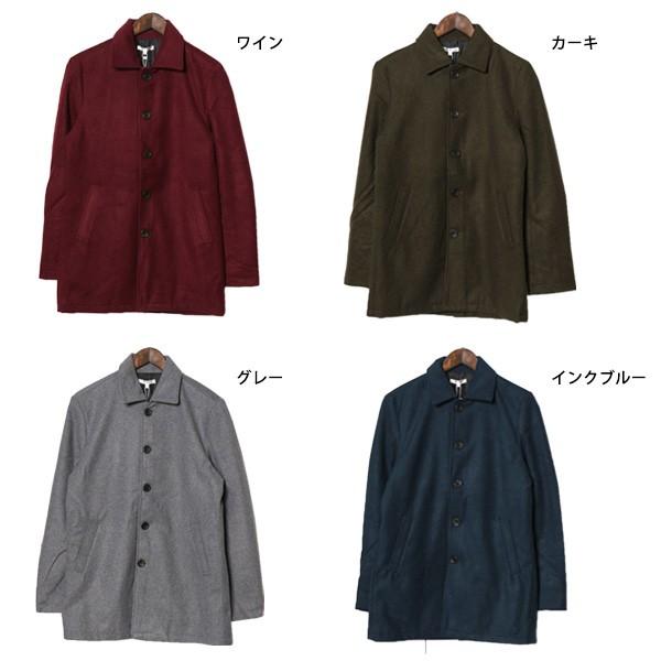 ステンカラーコート メルトンコート メルトンウール ショート丈 カラーコート ジャケット アウター メンズ Sb S メンズファッション Styleblockmen 通販 Yahoo ショッピング