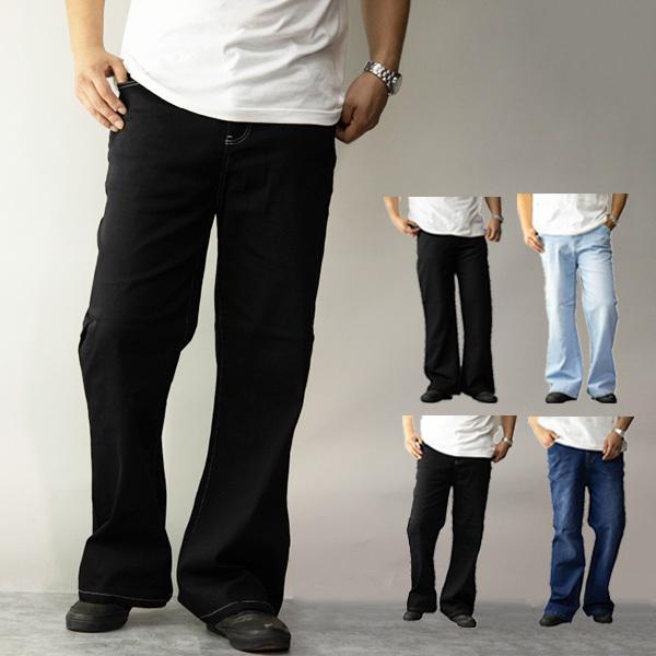 フレアパンツ デニムパンツ ワイド ストレッチ ロング カジュアル 無地 秋 ボトムス ジーンズ パンツ メンズ Sb Sa メンズファッション Styleblockmen 通販 Yahoo ショッピング