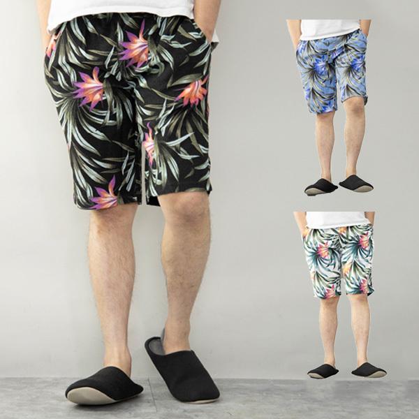 ハーフパンツ ショートパンツ ショーツ イージー ボタニカル 花柄 総柄 スウェット 裏毛 夏 5分丈 部屋着 ルームウェア パンツ ボトムス メンズ Sb Sa メンズファッション Styleblockmen 通販 Yahoo ショッピング