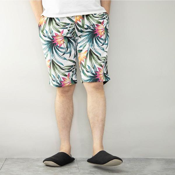 ハーフパンツ ショートパンツ ショーツ イージー ボタニカル 花柄 総柄 スウェット 裏毛 夏 5分丈 部屋着 ルームウェア パンツ ボトムス メンズ Sb Sa メンズファッション Styleblockmen 通販 Yahoo ショッピング