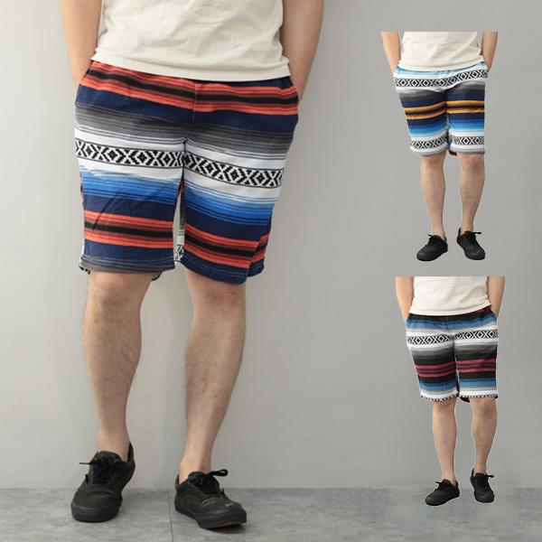 ハーフパンツ ショートパンツ ショーツ イージー ボーダー 総柄 スウェット 裏毛 夏 5分丈 部屋着 ルームウェア パンツ ボトムス メンズ Sb Sa メンズファッション Styleblockmen 通販 Yahoo ショッピング