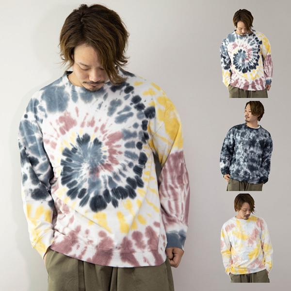 トレーナー スウェット タイダイ柄 総柄 ドロップショルダー ビッグ オーバーサイズ トップス ユニセックス メンズ Sb Sa メンズファッション Styleblockmen 通販 Yahoo ショッピング