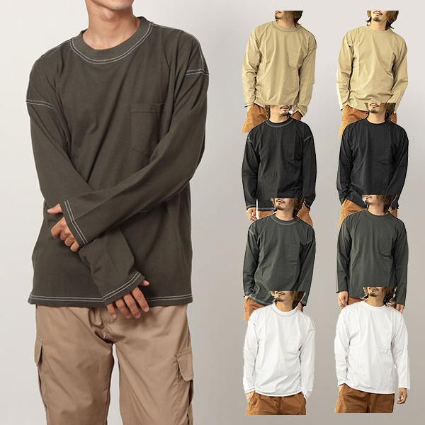 STYLEBLOCK Tシャツ カットソー ロンT 無地 ステッチ 長袖 STYLEBLOCK Tシャツ カットソー ロンT 無地 ステッチ 長袖