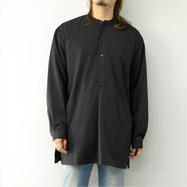 メンズファッション 無地 新色登場 シャツ ノーカラーシャツ バンドカラー オーバーサイズ ビッグ ロング丈 無地 長袖 トップス ユニセックス メンズ セール 2818s Jmp7swkb4u Www Totenka Com
