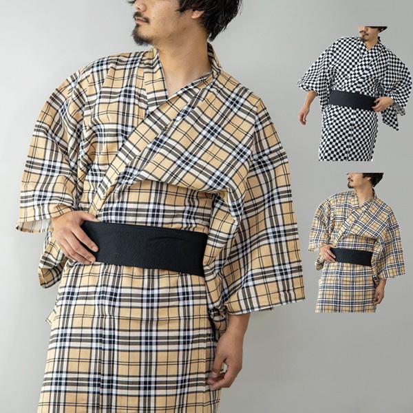 浴衣 帯 2点セット プリント 総柄 チェック 市松模様 夏祭り 花火大家 和装 メンズ Sb Sa メンズファッション Styleblockmen 通販 Yahoo ショッピング