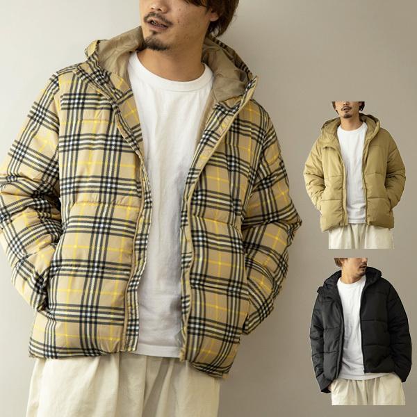 中綿ジャケット ダウンジャケット ブルゾン ジャンパー 軽量 ショート丈 パデットブルゾン 無地 チェック柄 秋 冬 アウター ユニセックス メンズ Sb Sa メンズファッション Styleblockmen 通販 Yahoo ショッピング