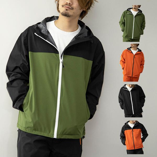 マウンテンパーカー ジップパーカー 春 無地 長袖 フード付き バイカラー 透湿 防水 ブルゾン アウター ユニセックス メンズ Sb Sa メンズファッション Styleblockmen 通販 Yahoo ショッピング