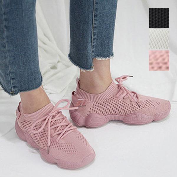スニーカー ダッドスニーカー レディース ニット メッシュ 厚底 ソックススニーカー ランニングシューズ 軽量 韓国 白 スポーツ 靴 シューズ Sb Sneaker069 メンズファッション Styleblockmen 通販 Yahoo ショッピング