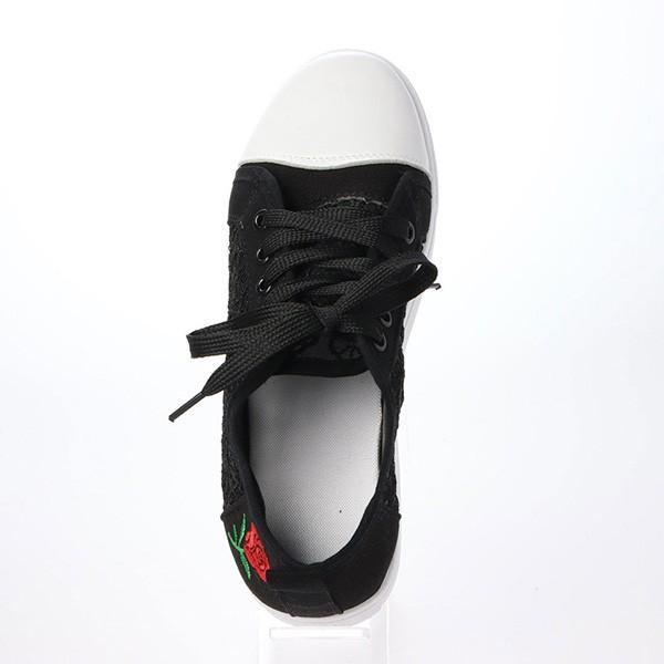 スニーカー レディース おしゃれ 白 黒 レース バラ 刺繍 厚底 ローカット 靴 カジュアル シューズ Sb Sneaker0 パーティードレス Style Block 通販 Yahoo ショッピング