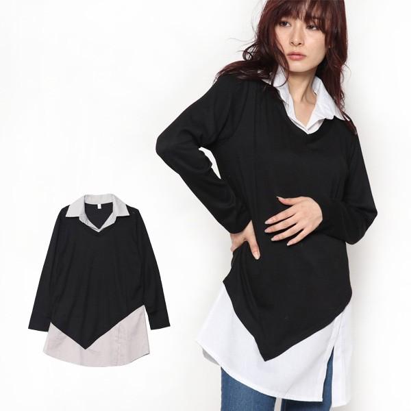 ワンピース ワンピ バイカラー 無地 シャツワンピース 襟付き 切り替え 切替 チュニックワンピ 通勤 オフィス Ol きれいめ レディース Sb Ven 631 メンズファッション Styleblockmen 通販 Yahoo ショッピング