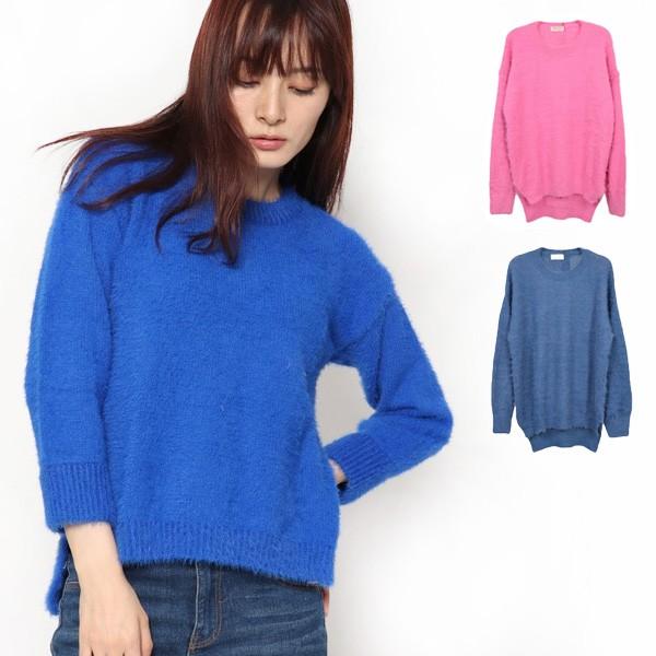 ニット セーター ゆるニット シャギーニット モヘアニット ラウンドネック 長袖 無地 レディース Sb Ven メンズファッション Styleblockmen 通販 Yahoo ショッピング