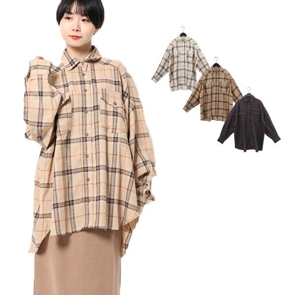 シャツ ブラウス ネルシャツ カジュアルシャツ ロング丈 ビッグサイズ オーバーシルエット チェック柄 レギュラーカラー 長袖 トップス レディース Sb X269 メンズファッション Styleblockmen 通販 Yahoo ショッピング