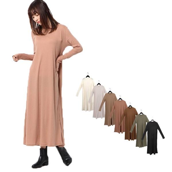 無地 ワンピース 春夏 ワンピース マキシ丈ワンピ ワイドリブ リボン付き 長袖 ロング Aライン レディース Sb X261 メンズファッション Styleblockmen 通販 Yahoo ショッピング