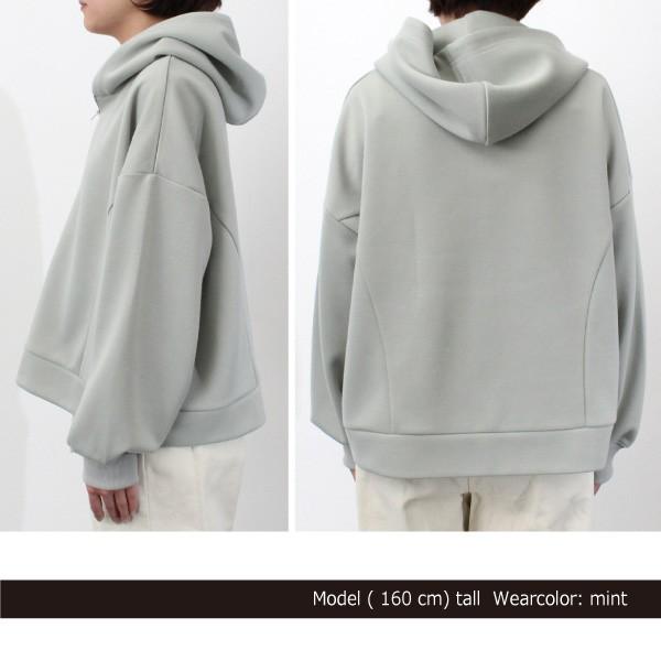 パーカー レディース 春 ハーフジップ プルオーバー 薄手 無地 長袖 ダンボール素材 カットソー トップス Sb X Styleblock スタイルブロック 通販 Yahoo ショッピング