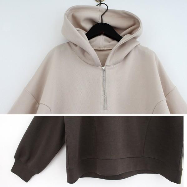 パーカー レディース 春 ハーフジップ プルオーバー 薄手 無地 長袖 ダンボール素材 カットソー トップス Sb X パーティードレス Style Block 通販 Yahoo ショッピング