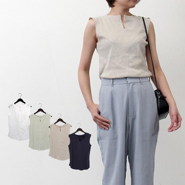カットソー タンクトップ ノースリーブ 無地 キーネック 夏 リブ トップス レディース Sb X メンズファッション Styleblockmen 通販 Yahoo ショッピング