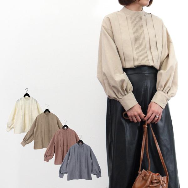 シャツ ブラウス 冬 白 ハイネック ピンタック オフィス フォーマル ボリュームスリーブ トップス レディース Sb X パーティードレス Style Block 通販 Yahoo ショッピング