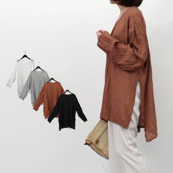 シャツ ブラウス 長袖 春 無地 ロング しわ加工 ワッシャー トップス レディース Sb X パーティードレス Style Block 通販 Yahoo ショッピング