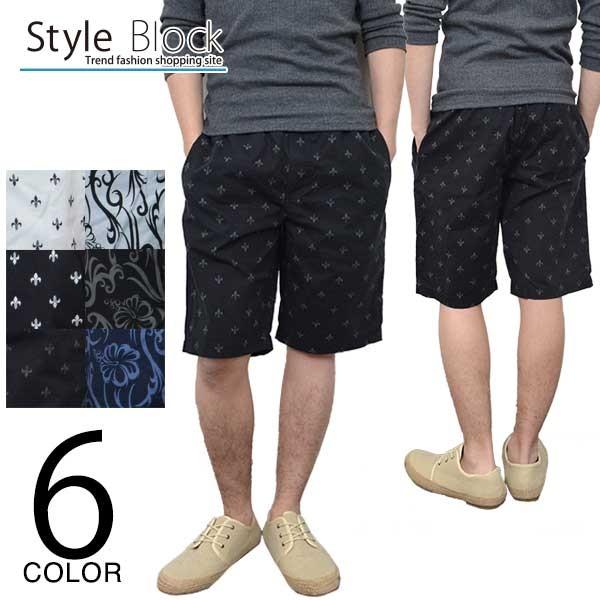 柄 ハーフパンツ ジャージ スウェット ハーフ 白 メンズパンツ 短パン ショートパンツ ショーツ ハーフ 白 メンズ イージー トライバル ユリ 総柄 Sb 5651 メンズファッション Styleblockmen 通販 Yahoo ショッピング