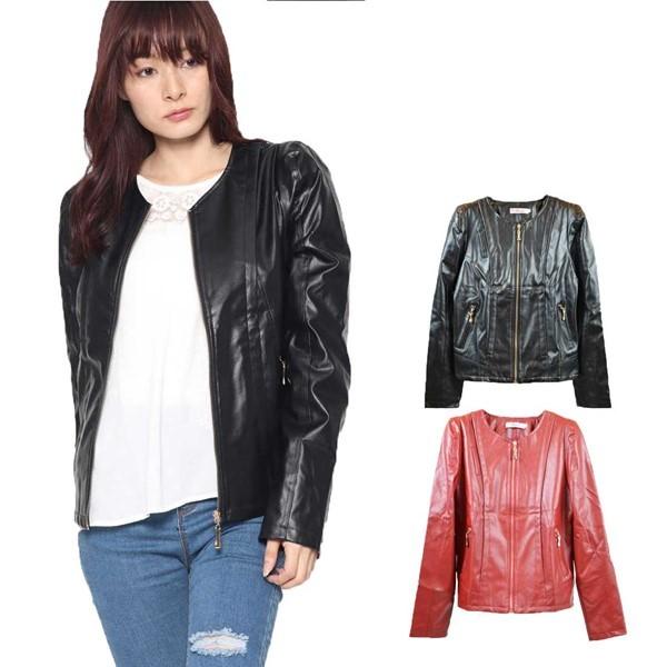 ライダース ジャケット シングルライダース ノーカラー 合皮 Pu スリム アウター レディース Sb Ven メンズファッション Styleblockmen 通販 Yahoo ショッピング