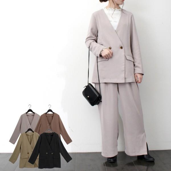 ジャケット セットアップ ノーカラー レディース 春 フォーマル 長袖 無地 ミディアム スーツ ダブルボタン アウター セール 2818s Sb X メンズファッション Styleblockmen 通販 Yahoo ショッピング