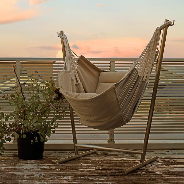 ［ REAL Style ］コンフォルタサイズ：全体／W1330×D930×H1370mmクッションA+B／W580×D210+W580×D580mmクッションC／W580×D580mm材　質：ハンモック本体／コットン46%・ポリエステル5...