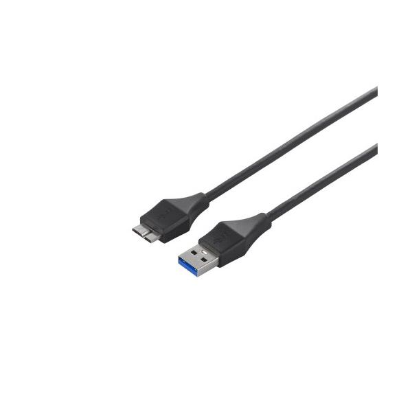 他サイト： バッファロー BUFFALO ユニバーサルコネクター USB3.0 A to microB スリムケーブル ブラック 1m BSUAMBSU31の商品画像