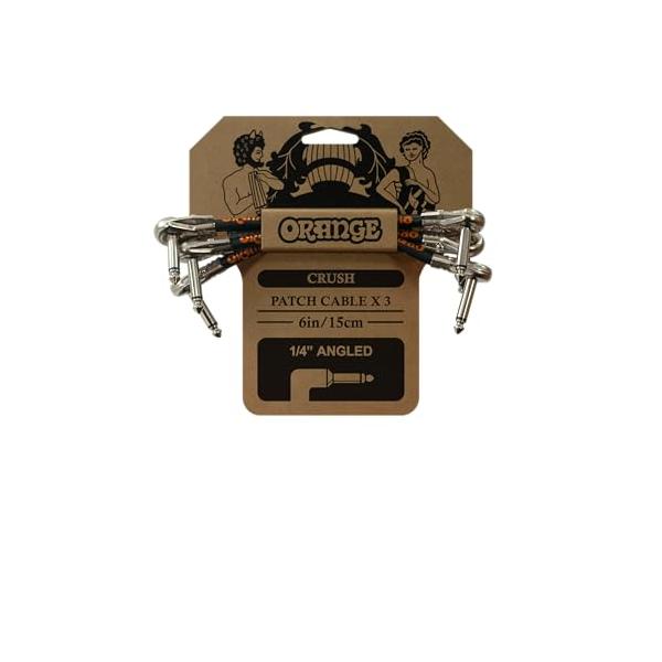 他サイト： Orange CRUSH Patch Cable×3 6in/15cm 1/4 Angled CA038 ギターパッチケーブルの商品画像