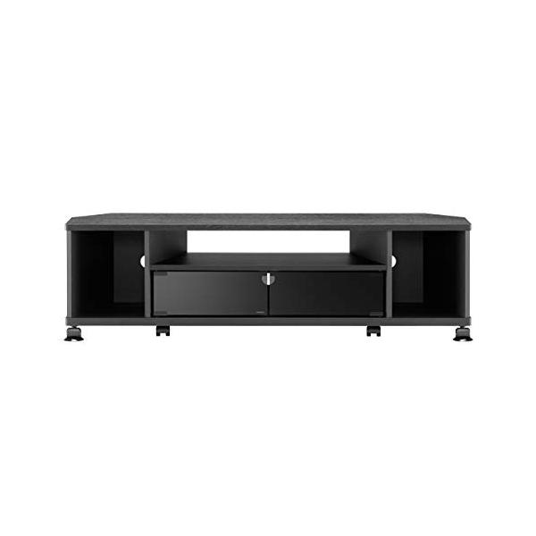 朝日木材加工 テレビ台 KAD style 52型 幅120cm ブラック キャスター付き AS-KAD1200-B