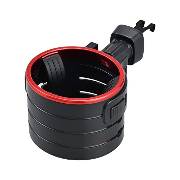 他サイト： セイワ(SEIWA) 車内用品 ドリンクホルダー ハイトアジャストACドリンク メタルレッド WA111 エアコン取り付け 高さ・角度が調節可能の商品画像