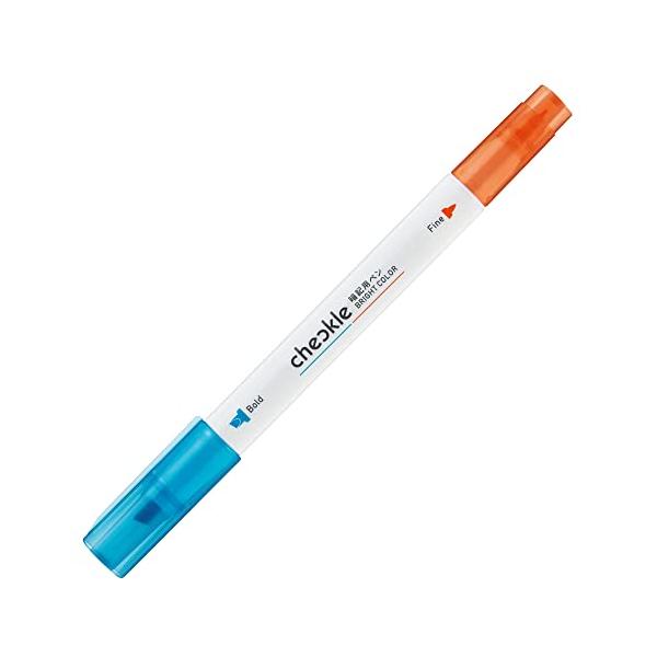 他サイト： コクヨ チェックル 暗記用ペン ブライトカラー 青 オレンジ PM-M221-1Pの商品画像