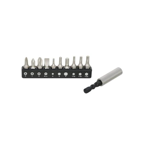 他サイト： 高儀(Takagi) EARTH MAN 差替式 ビットセット 25mm 11pcs 6.35mm軸 磁気ドライバービット ショートビット マグの商品画像
