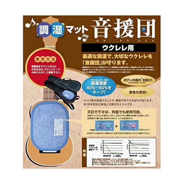 他サイト： 【繰り返し使える】シリカクリン ウクレレ用 調湿マット 音援団(テクナード) 14×18×0.7cmの商品画像