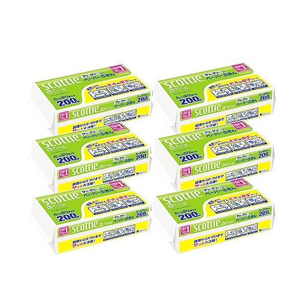 他サイト： キッチンペーパー 400枚(200組) 6個 スコッティ サッとサッと (まとめ買い)の商品画像