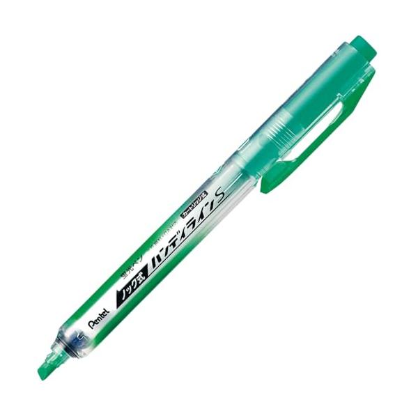 他サイト： ぺんてる 蛍光ペン ノック式 ハンディラインS SXNS15-K ライトグリーン 10本の商品画像