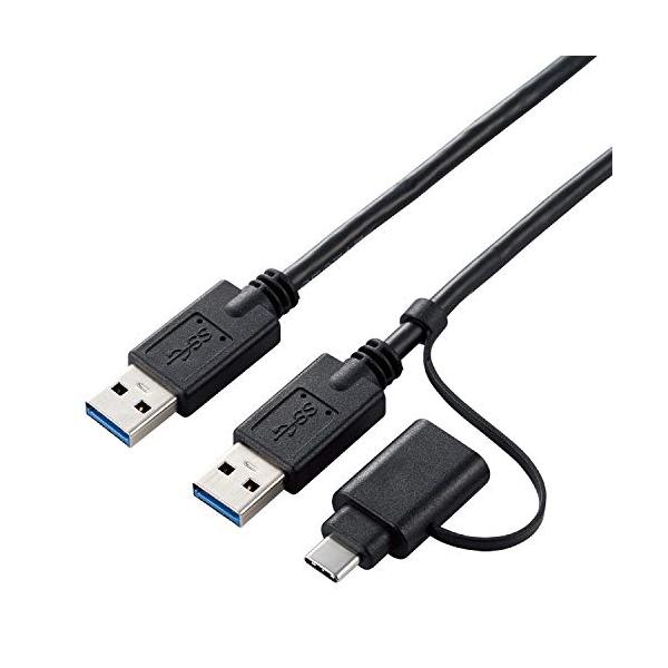 他サイト： エレコム データ移行ケーブル [ Windows Mac対応 ] USB3.0 Type-Cアダプタ付属 1.5m ブラック UC-TV6BKの商品画像
