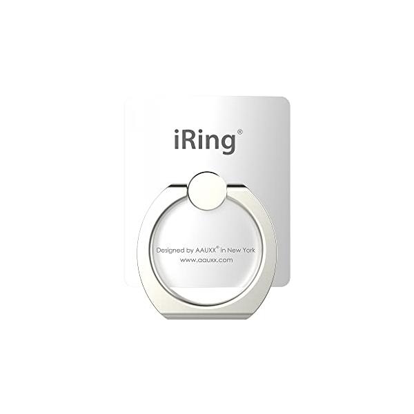 他サイト： 【正規輸入品】iRing Premium オークス スマホグリップ スタンド 吊り下げフック付き パールホワイト スマホ タブレット用 落下防止の商品画像