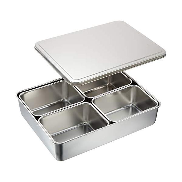 遠藤商事 TKG 調味料薬味入れ 4ヶ入角 幅×奥行×高さ(mm)285×225×60