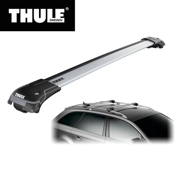 Thule 人気ブランド スーリー Mini クロスオーバー用ベースキャリア ウイングバー ルーフレール付き カーキャリア 17 エッジ95 ルーフキャリア