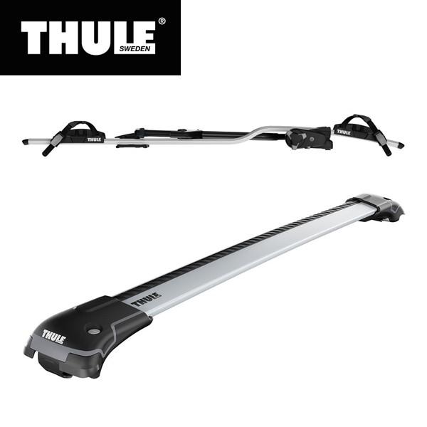 Thule スーリー メルセデスベンツ Eクラス 通信販売 ワゴン用ベースキャリア ウイングバーエッジ9585 シルバー ルーフレール付き S212 プロライド サイクルキャリア