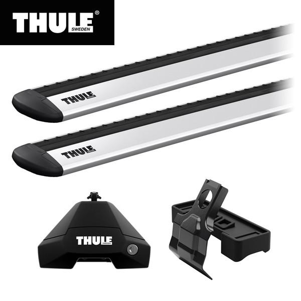 THULE�i�X�[���[�j AUDI Q2�i2017�`�j��p�x�[�X�L�����A�Z�b�g �t�b�g7105+�E�C���O�o�[ EVO7113+�L�b�g5042 �J�[�L�����A ���[�t�L�����A ���[�t���b�N