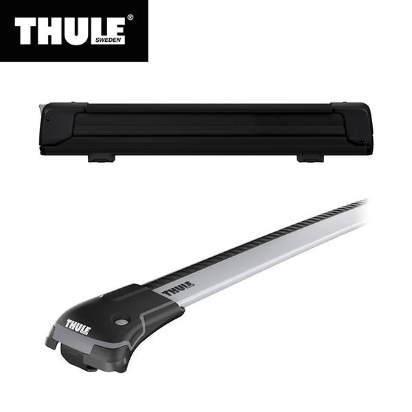 Thule スーリー Vw シャラン用ベースキャリア ウイングバーエッジ9583 スキーキャリア 7n 現品 スノーパック 2010 エクステンダー7325b ルーフレール付き